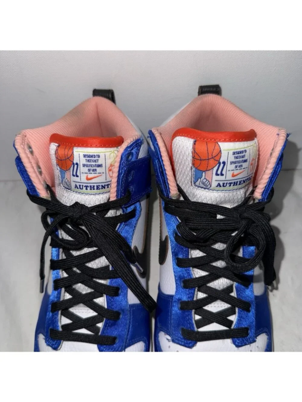 Nike Dunk High Women’s Satin Blue DV2185-100 Sz 8.5
